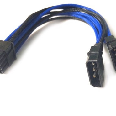 Cáp 2 x Molex to 8pin (2+6) dây lưới