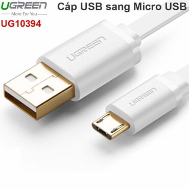 Cáp sạc Điện thoại Smartphone máy tính bảng USB AM sang Micro USB dẹt mỏng 1 mét Ugreen 10394 - Phụ Kiện Điện Tử Việt Nam