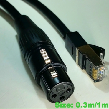 Dây cáp XLR 3pin Female to RJ45 Male