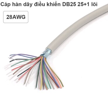 Cáp hàn dây tín hiệu điều khiển RS232 DB25 lõi đồng mạ thiếc 28AWG - Phụ Kiện Điện Tử Việt Nam