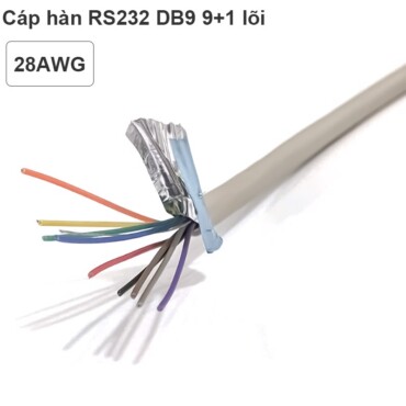 Cáp hàn dây tín hiệu điều khiển RS232 DB9 lõi đồng mạ thiếc 28AWG - Phụ Kiện Điện Tử Việt Nam