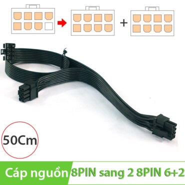 Cáp nguồn 8Pin Male to 2*8Pin Male (6+2) Type A