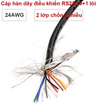 Cáp hàn dây tín hiệu điều khiển RS232 DB9 lõi đồng mạ thiếc 24AWG - Phụ Kiện Điện Tử Việt Nam