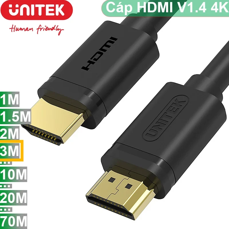 Cáp HDMI 1.4 Unitek dài 3m
