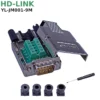 Đầu Giắc COM DB9 Đực Cái Không Hàn Bắt Vít Vỏ Ốp Kim Loại, Chân Đồng HD-Link - Đầu giắc COM DB9 đưc Male