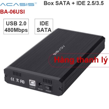 Box đựng đọc ổ cứng SATA ATA IDE 2.5 3.5 USB 2.0 Acasis BA-U6USI - Phụ Kiện Điện Tử Việt Nam