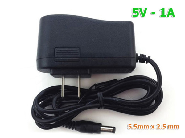Adapter 5V-1A 5.5m x 2.5mm, Nguồn phụ kiện điện tử