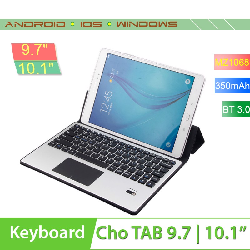 Bao da bàn phím không dây bluetooth cho Máy tính bảng 9.7 10.1'' touchpad MZ1068
