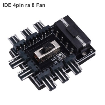 Đầu chia nguồn Molex 12V cho Fan, quạt hệ thống 8 cổng - Phụ Kiện Điện Tử Việt Nam