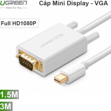 Cáp chuyển Mini Displayport sang VGA Ugreen dài 1.5m 3m - Phụ Kiện Điện Tử Việt Nam