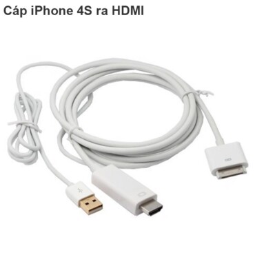 Cáp chuyển đổi HDMI dùng cho iPhone 4s, iPad2, 3, iPod Touch thế hệ 4. Dây dài 1.8m