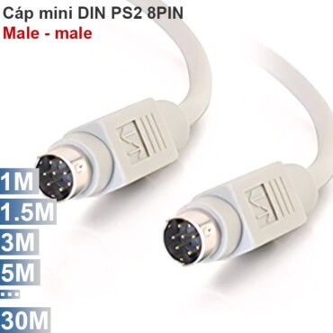 Cáp MD8 Mini DIN 8PIN 2 đầu đực male 1M 1.5M 2M 3M 5M...30M - Phụ Kiện Điện Tử Việt Nam