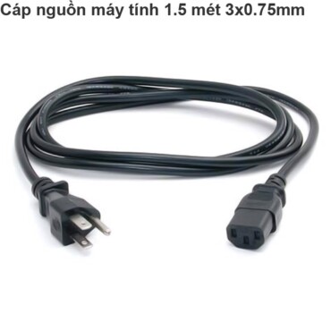 Dây nguồn C13 - Dây nguồn PC Máy tính C13 3 chấu 1.5 mét 3x0.75mm