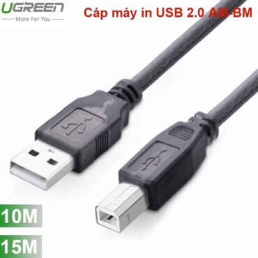 Cáp máy in USB 10M 15M Ugreen US122 có IC khuếch đại - Phụ Kiện Điện Tử Việt Nam