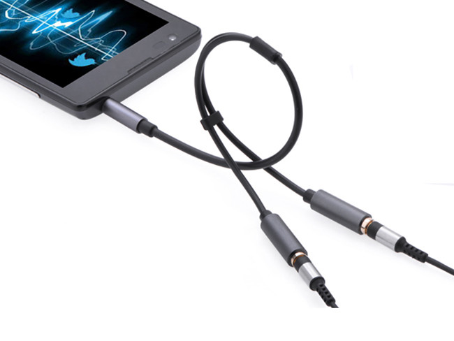 Cáp chia 2 cổng Audio 3.5mm dài 20cm Ugreen 10532 (vỏ nhôm đen)