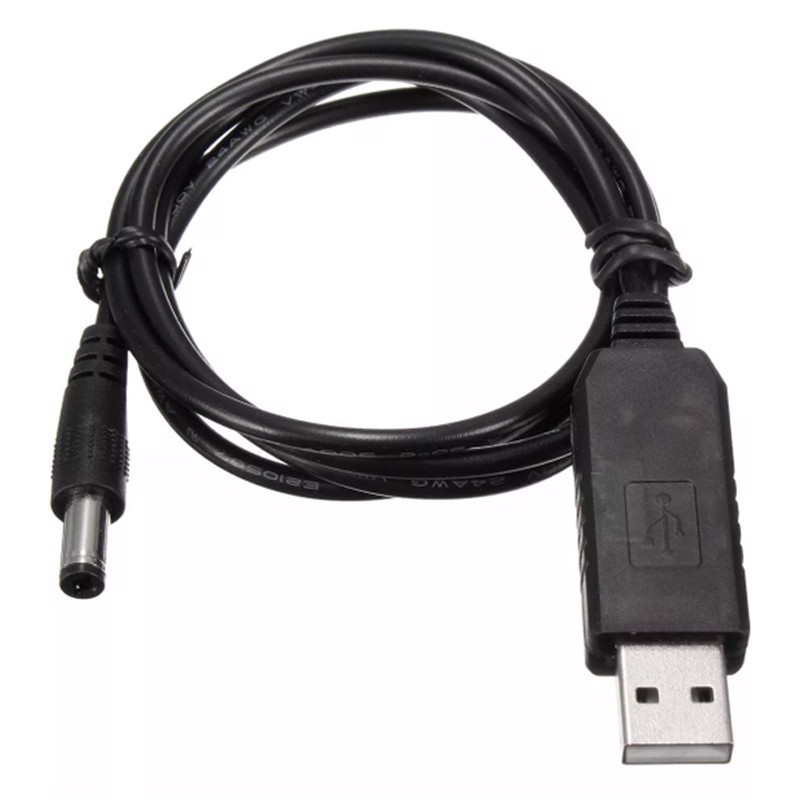 Cáp chuyển nguồn USB 5V ra DC 9V 1A chuẩn cắm 5.5x2.5mm 90Cm