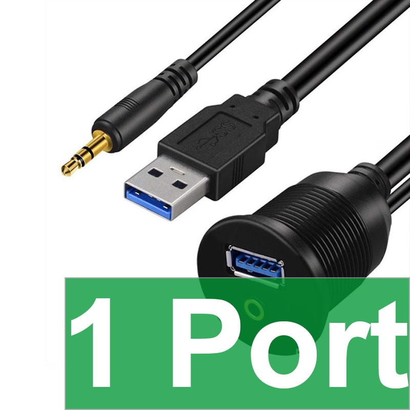 Cáp nối dài USB 3.0 Audio 3.5mm 1 mét lắp bảng điều khiển 1 cổng - USB 3.0 Flush Mount Cable 1 port with Audio 3.5mm female