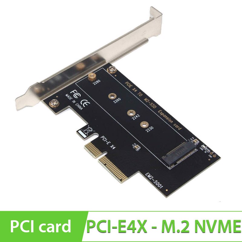 Card chuyển SSD M key M.2 NGFF NVMe ra PCI-E4X SSU-EM2-5001 - Phụ Kiện Điện Tử.Com.vn Card chuyển SSD M key M.2 NGFF NVMe ra PCI-E4X SSU-EM2-5001