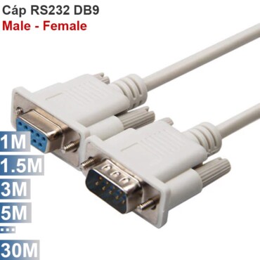 Cáp COM 9 RS232 nối thẳng đực - cái 1.5M 2M 3M 5M ... 30M - Phụ Kiện Điện Tử Việt Nam