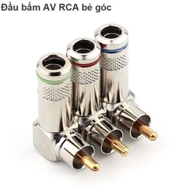 Đầu bấm jack cắm audio video AV RCA cong vuông góc (1 chiếc) - Phụ Kiện Điện Tử Việt Nam