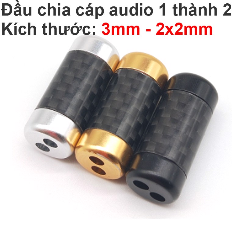 Cục chia chữ Y tự chế cho dây Cáp audio 3.5mm Cáp tai nghe loại nhỏ - Hợp kim nhôm carbon - Phụ Kiện Điện Tử.Com.vn Cục chia chữ Y tự chế cho dây Cáp audio 3.5mm Cáp tai nghe loại nhỏ - Hợp kim nhôm carbon