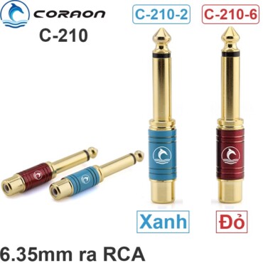 Đầu chuyển đổi audio 6.35mm đực sang AV RCA cái CORAON C-210 - Phụ Kiện Điện Tử Việt Nam