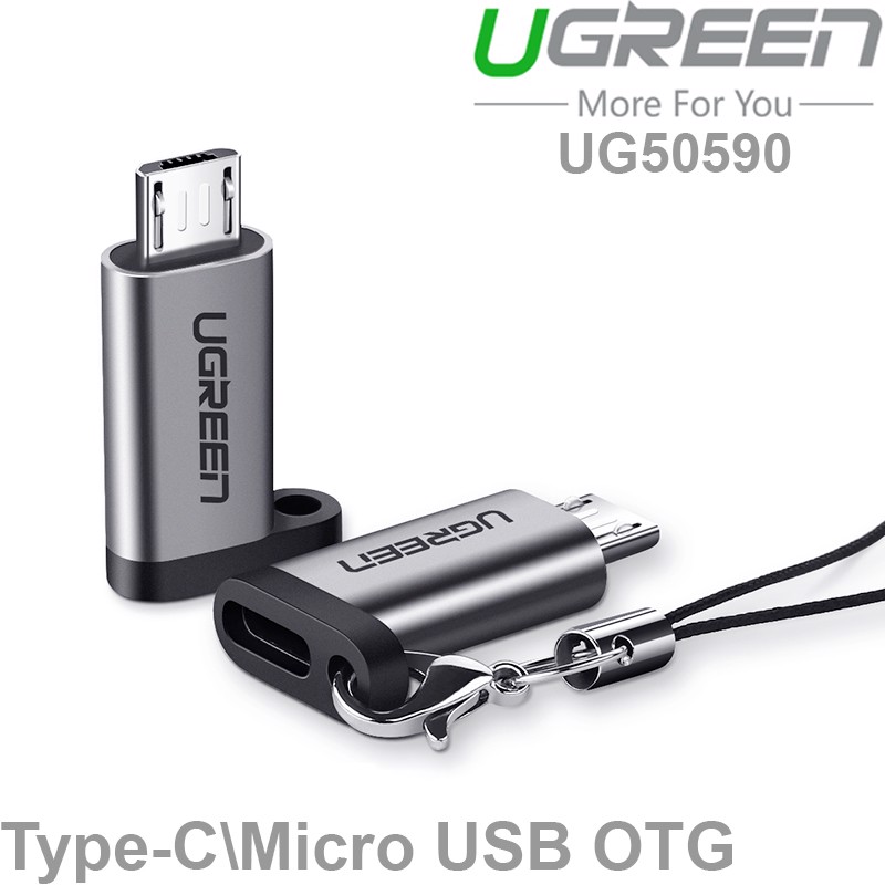 Đầu đổi Micro USB đực sang USB type C cái Ugreen 50590 - Phụ Kiện Điện Tử.Com.vn Đầu đổi Micro USB đực sang USB type C cái Ugreen 50590