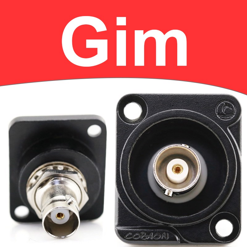 Đầu cắm nối BNC SDI 2 đầu cái female kèm đai ốc cố định Coraon BNC-S