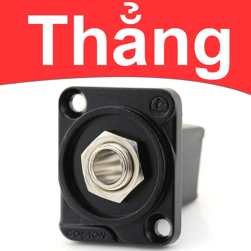 Đầu hàn jack cắm audio 6.5mm stereo Female kèm mặt bắt vít Coraon D-214 D-234TT-S