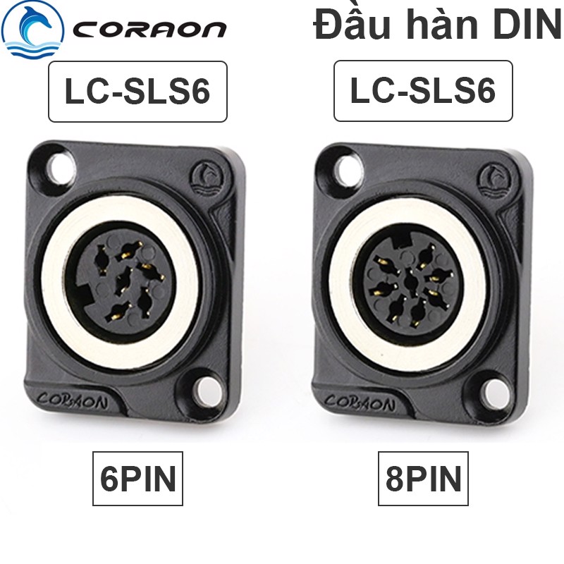 Đầu hàn cổng DIN 6 và DIN 8 pin female gắn vào ổ cắm Coraon LC-SLS6 LC-SLS8 - Phụ Kiện Điện Tử.Com.vn Đầu hàn cổng DIN 6 và DIN 8 pin female gắn vào ổ cắm Coraon LC-SLS6 LC-SLS8