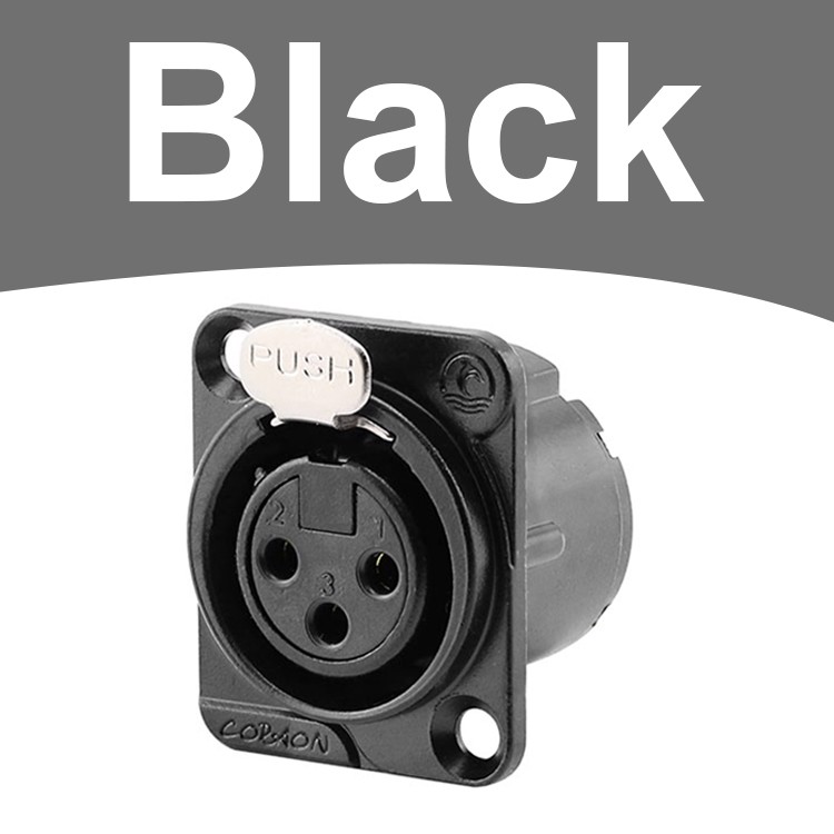 Đầu hàn cổng XLR Female gắn trên tường bảng điều khiển Coraon LC3FD-W LC3FD-B