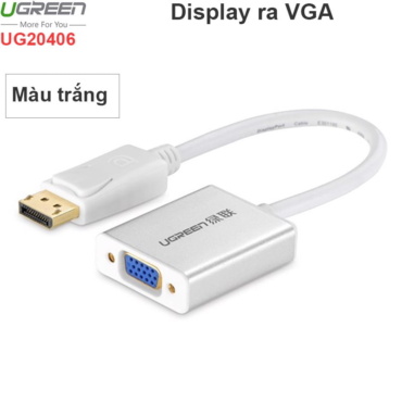 Displayport sang VGA 20cm Ugreen 20406 full HD1080P - Phụ Kiện Điện Tử Việt Nam