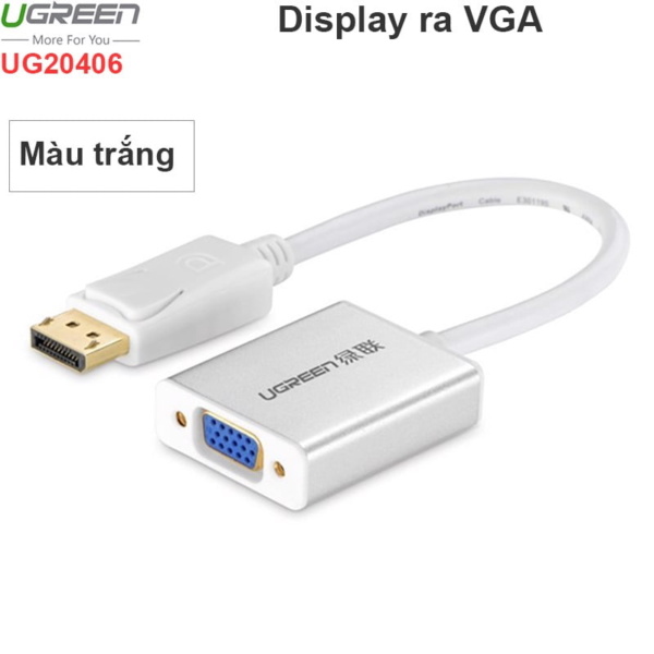 Displayport sang VGA 20cm Ugreen 20406 full HD1080P