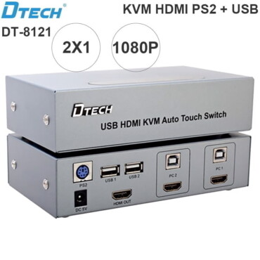 KVM Switch HDMI 2 ra 1 1080P 3D Dtech DT-8121 - Phụ Kiện Điện Tử Việt Nam