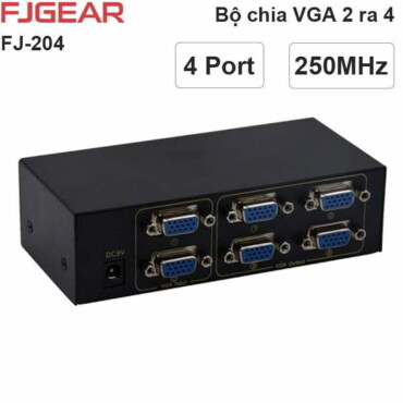 Bộ chia màn hình VGA 2 ra 4 250Mhz FJGEAR FJ-204 - Phụ Kiện Điện Tử Việt Nam
