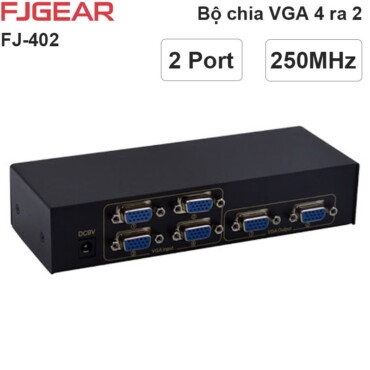 Bộ chia màn hình VGA 4 ra 2 250Mhz FJGEAR FJ-402 - Phụ Kiện Điện Tử Việt Nam
