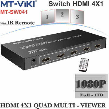 Bộ gộp HDMI 4 đầu vào hiển thị trên cùng 1 màn hình - HDMI switch 4X1 quad multi Viewer MT-VIKI MT-SW041 - Phụ Kiện Điện Tử Việt Nam