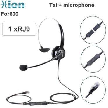 Tai nghe + mic Hion For600 cho tư vấn chăm sóc khách hàng chân RJ9 cho điện thoại để bàn