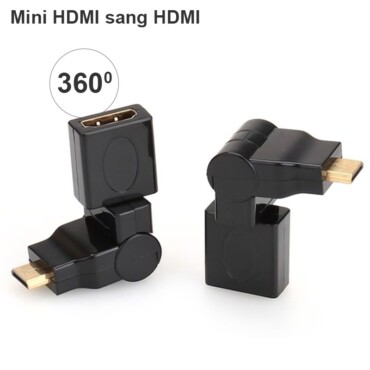Đầu chuyển đổi Mini HDMI sang HDMI Female bẻ góc 360 độ - Phụ Kiện Điện Tử Việt Nam