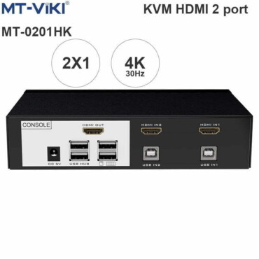KVM Switch HDMI 2x1 - Bộ chuyển mạch HDMI và USB 2 ra 1 4K 30Hz MT-VIKI MT-0201HK - Phụ Kiện Điện Tử Việt Nam