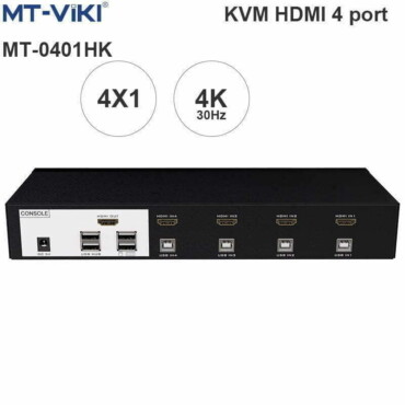 KVM Switch HDMI 4x1 - Bộ chuyển mạch HDMI và USB 4 ra 1 30Hz MT-VIKI MT-0401HK