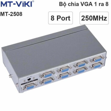 Bộ chia VGA 1 ra 8 250MHz MT-VIKI MT-2508 - Phụ Kiện Điện Tử Việt Nam