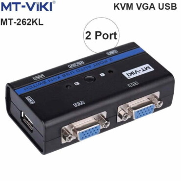 Auto KVM Switch VGA USB 2 port chuyển mạch 2 CPU ra 1 màn hình VGA kèm cáp MT-VIKI MT-262KL - Phụ Kiện Điện Tử Việt Nam