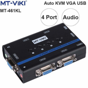 Auto KVM switch VGA USB Audio 3.5mm chuyển mạch tự động 4 CPU ra 1 màn hình MT-VIKI MT-461KL - Phụ Kiện Điện Tử Việt Nam