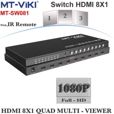 Bộ gộp HDMI 8 đầu vào hiển thị trên cùng 1 màn hình - HDMI switch 8X1 quad multi Viewer MT-VIKI MT-SW081 - Phụ Kiện Điện Tử Việt Nam