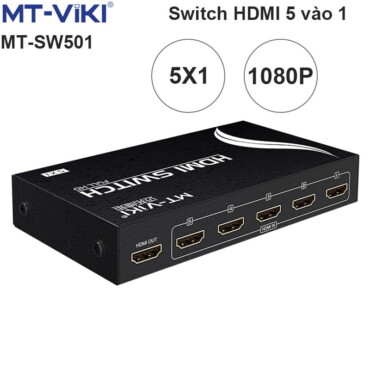 Bộ chuyển mạch HDMI 5x1 full HD1080P có điều khiển từ xa MT-VIKI MT-SW501 - Phụ Kiện Điện Tử Việt Nam