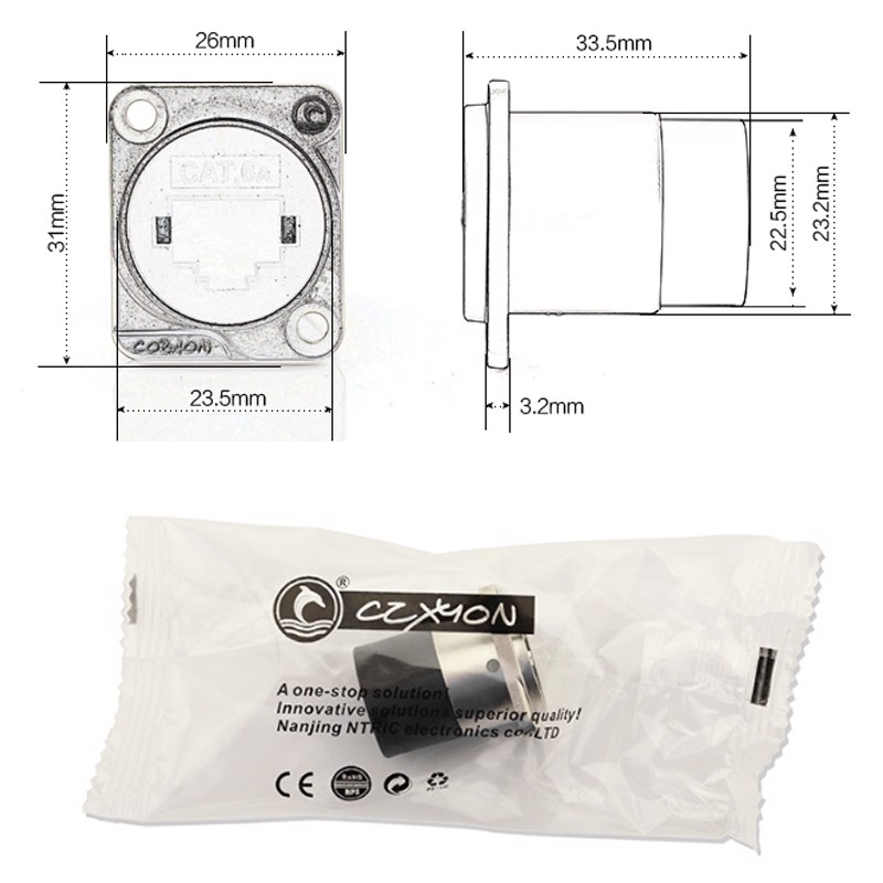 Đầu cắm bấm cáp mạng âm tường âm sàn CAT6 I Nhân mạng RJ45/CAT6E âm tườngCoraon LC-CAT6A