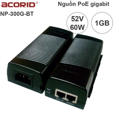 Nguồn PoE injector 48V- 52V 60W Gigabit cho Wifi Camera IP Acorid NP-300G-BT - Phụ Kiện Điện Tử Việt Nam