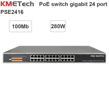 Switch PoE 24 Port KMETech PSE2416- Bộ chia PoE 24 cổng - Phụ Kiện Điện Tử Việt Nam