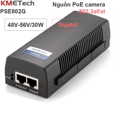 Nguồn POE 48-56V 30W Gigabit KMETech PSE802G Giá Rẻ Cho Camera IP, Wifi...